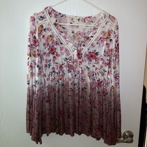 Flowy floral blouse